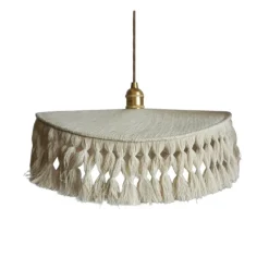 Abat-jour en coton naturel pour suspension