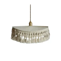 Abat-jour en coton naturel pour suspension