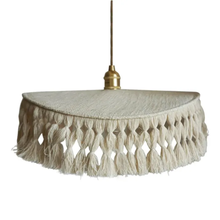 Abat-jour en coton naturel pour suspension
