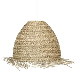 Abat-jour en roseau style bohème