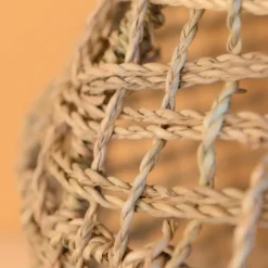 Abat-jour fibres roulées ajourées dôme
