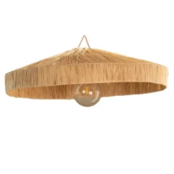 Abat-jour parasol raphia Japandi