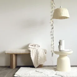 Abat-jour suspension en papier mâché naturel D41