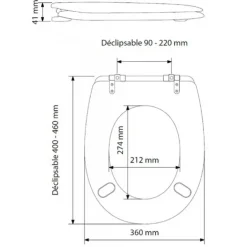 Abattant déclipsable au style béton armé