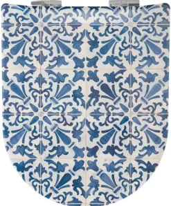 Abattant Double OLFA Déclipsable Motif "Azulejos "