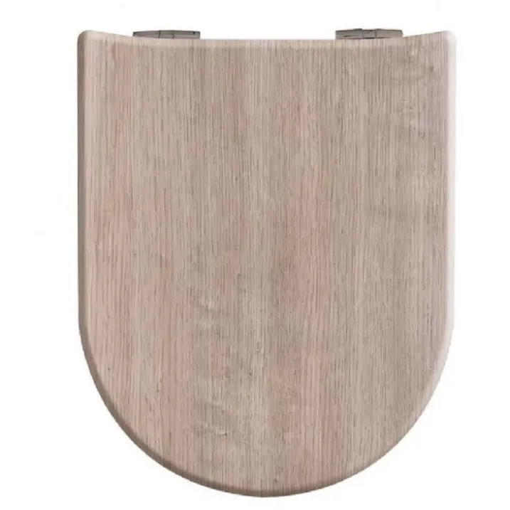 Abattant easy clip avec descente assistée à effet bois