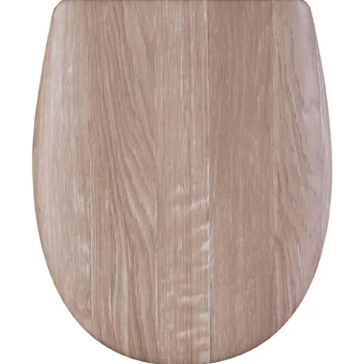 Abattant easy clip descente assistée style bois naturel
