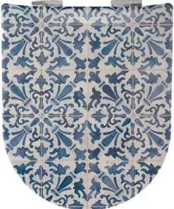 Abattant OLFA avec descente assistée aux motifs Azulejos