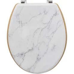 Abattant WC bois à effet marbre