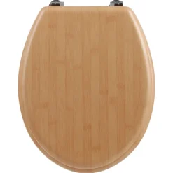 Abattant WC en bois effet bambou