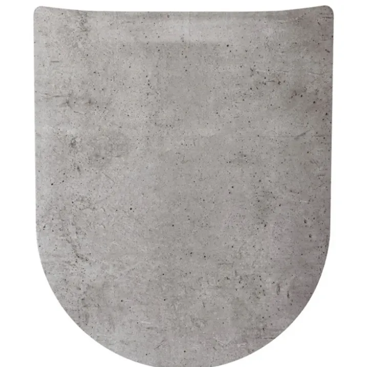 Abattant wood slim avec descente assistée à effet béton armé