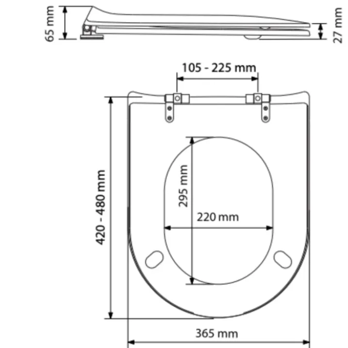 Abattant wood slim avec descente assistée à effet béton armé