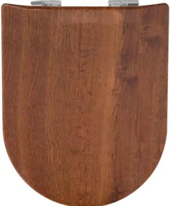 Abattant wood slim avec descente assistée esprit chêne rustique