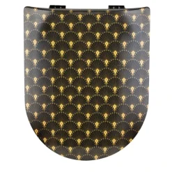 Abattant wood slim déclipsable art deco