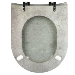 Abattant wood slim déclipsable effet béton armé