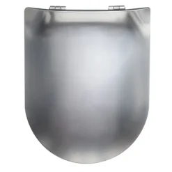 Abattant wood slim déclipsable effet métal précieux