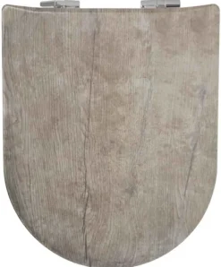 Abattant wood slim déclipsable esprit vieux chêne