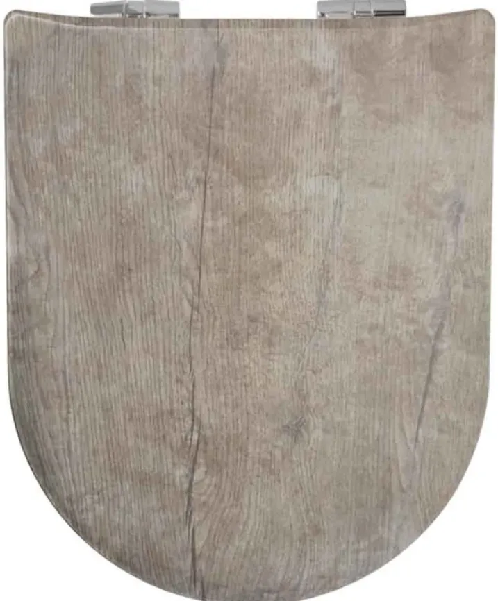 Abattant wood slim déclipsable esprit vieux chêne