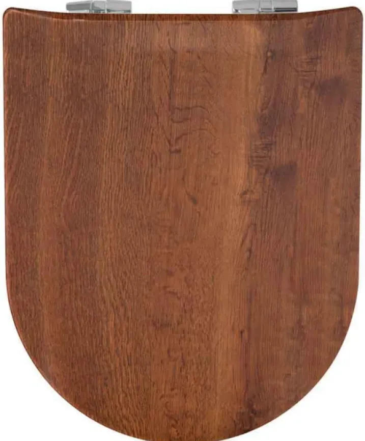 Abattant wood slim déclipsable en bois rustique