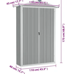 Abri de jardin compact en acier galvanisé