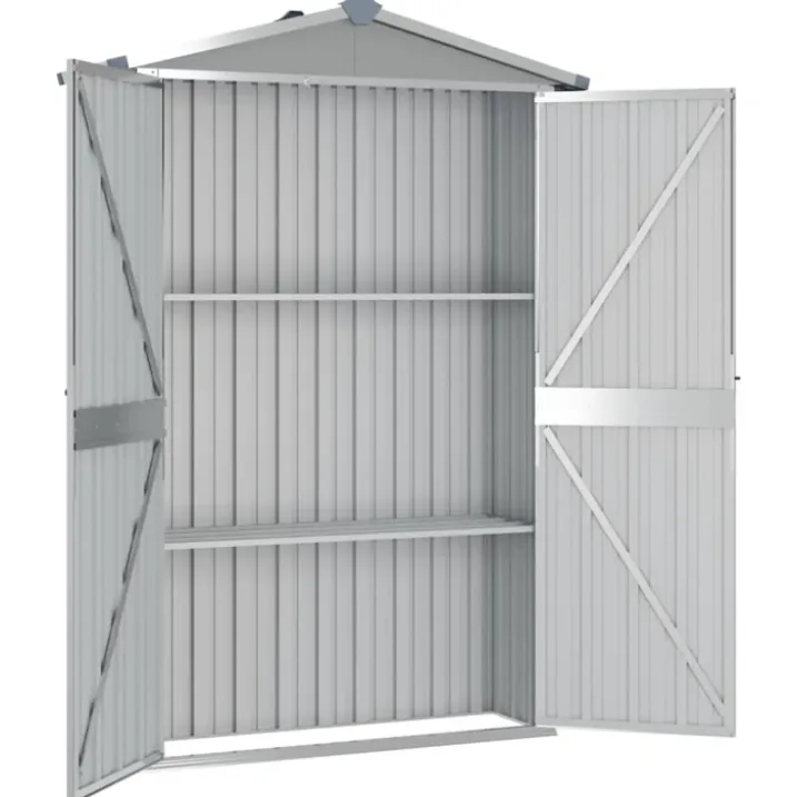 Abri de jardin compact en acier galvanisé