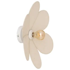 Applique murale forme fleur en lin