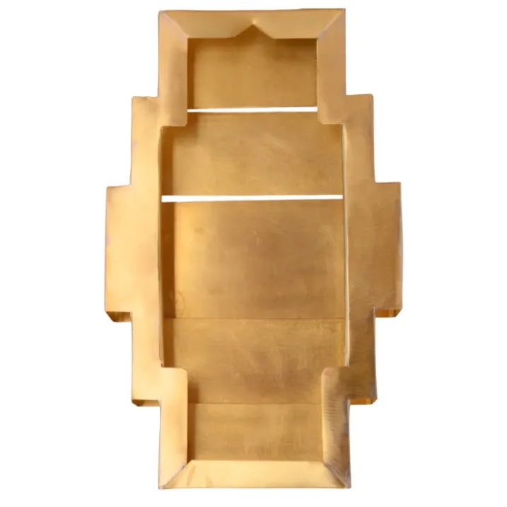 Applique murale rectangulaire en laiton