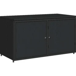 Armoire de jardin en résine tressée avec double porte