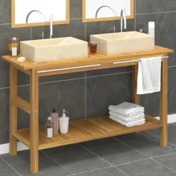 Armoire de salle de bain et lavabos en marbre