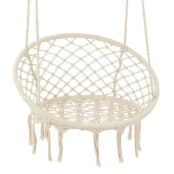 Balancelle suspendue en macramé bohème chic