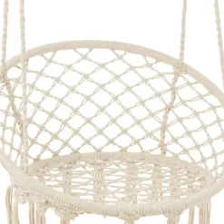 Balancelle suspendue en macramé bohème chic
