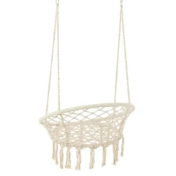 Balancelle suspendue en macramé bohème chic