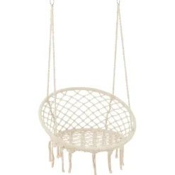 Balancelle suspendue en macramé bohème chic
