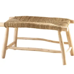 Banc bois naturel Japandi