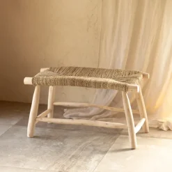 Banc bois naturel Japandi