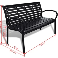 Banc de jardin au style industriel