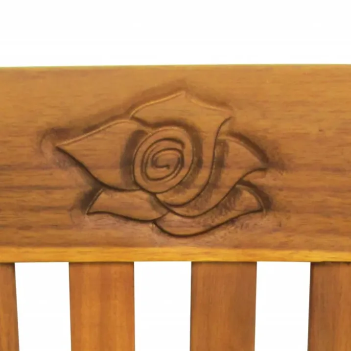 Banc de jardin en acacia sculpté