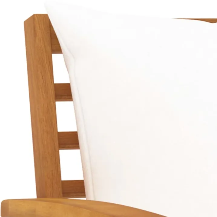 Banc de jardin en bois avec coussins
