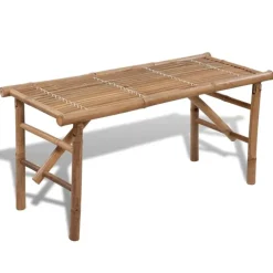 Banc de jardin pliable en bambou