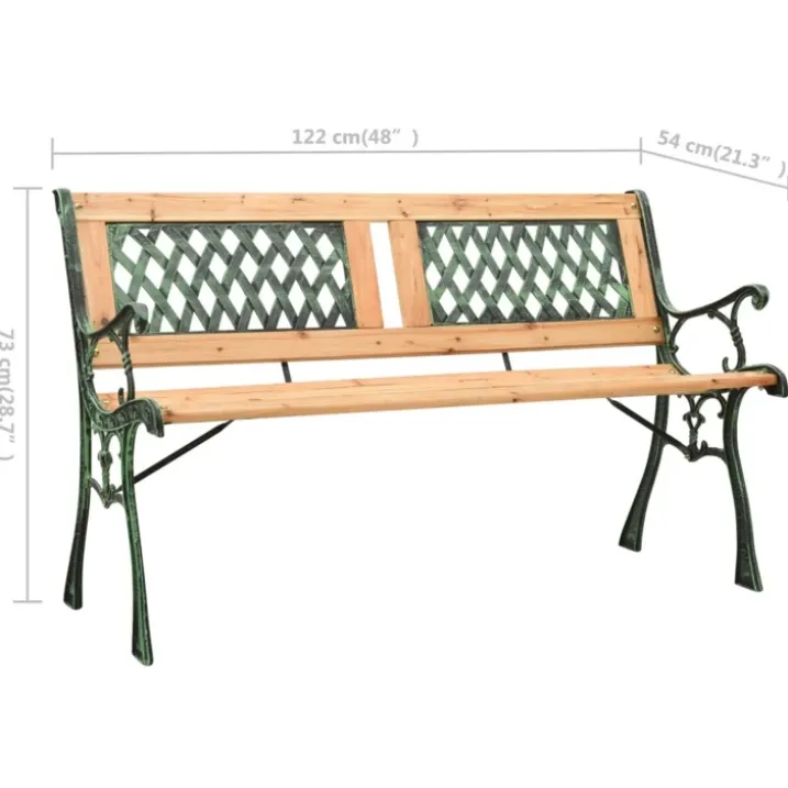 Banc de jardin style vintage