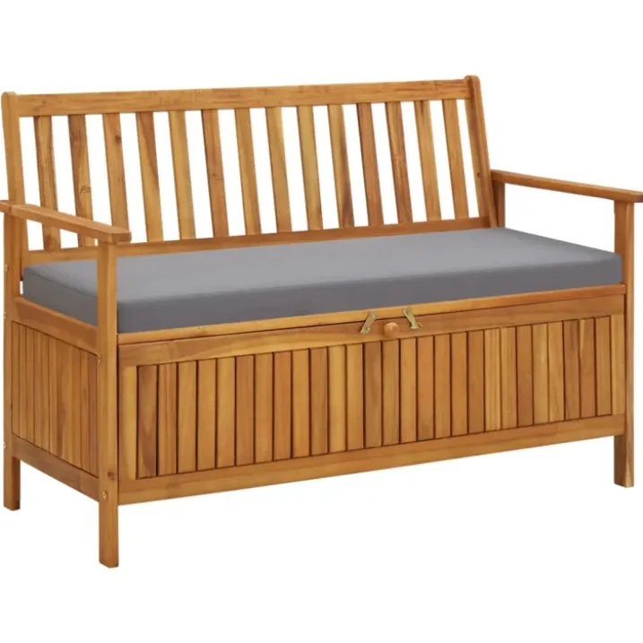 Banc de rangement de jardin en acacia