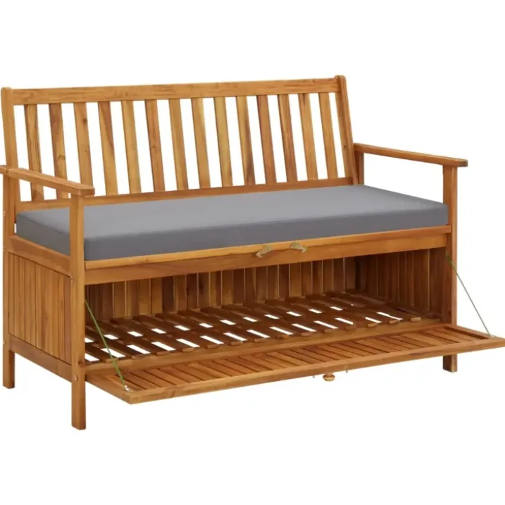 Banc de rangement de jardin en acacia