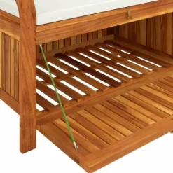 Banc de rangement extérieur en acacia