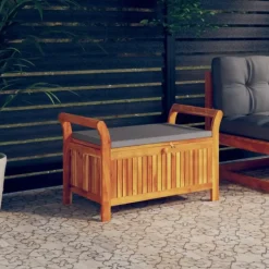 Banc de rangement extérieur en acacia