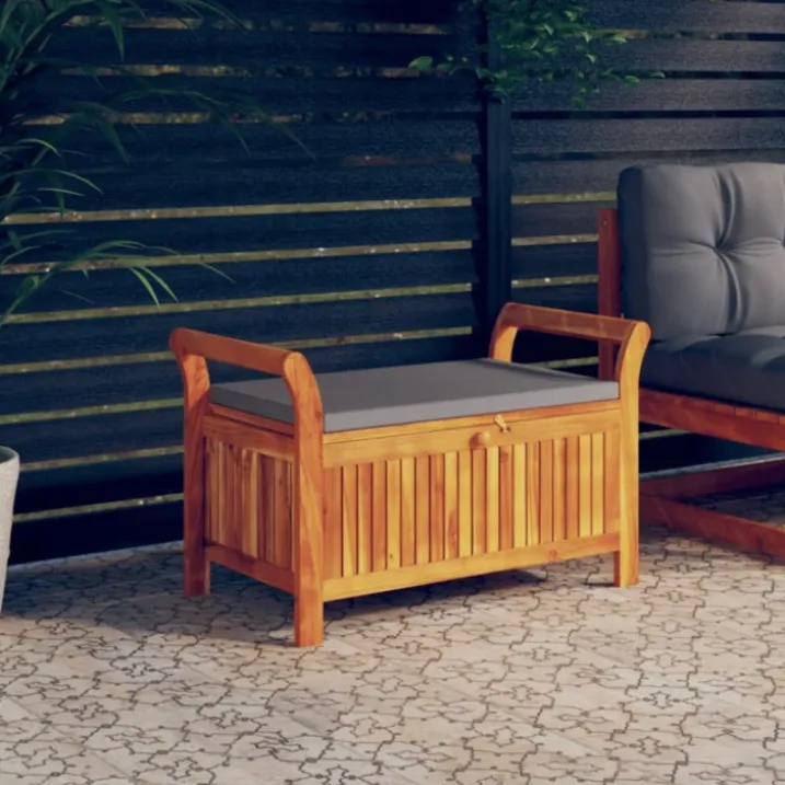 Banc de rangement extérieur en acacia