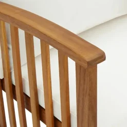 Banc en acacia avec coussins