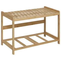 Banc en bambou avec rangements