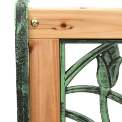 Banc en fonte verte et bois de sapin