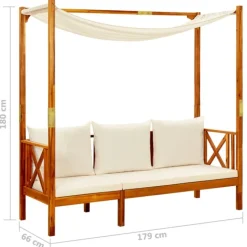 Banc extérieur avec auvent