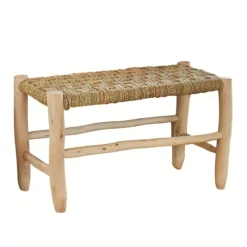 Banc Marocain Doum tressage damier